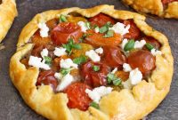 Cherry Tomato Galettes with Fresh Basil Pesto Recipe