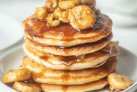 Bananas Foster Pancakes with Rum-Butter Sauce Recipe