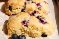 Lemon Blueberry Scones with Sweet Glaze Recipe
