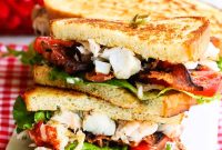 Lobster BLT Sandwich with Crispy Bacon and Lemon Aioli