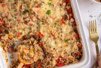 Cheesy Stuffed Pepper Casserole Bake Recipe