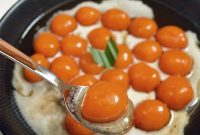 Biji Salak: Sweet Potato Balls in Palm Sugar Porridge with Coconut Milk