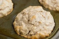 Spiced Oatmeal Walnut Muffins with Cinnamon and Nutmeg
