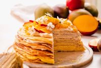 Mango Crepe Cake Recipe with Homemade Crepes Made from Scratch