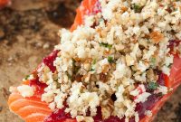 Cranberry-Pecan Crusted Salmon with Maple Glaze