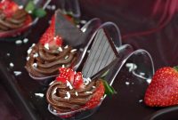 Chocolate Avocado Mousse with Strawberry Spoon Desserts