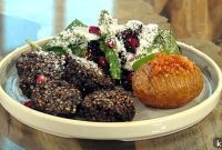 Crispy Black Pudding with Frozen Feta and Mixed Berries
