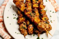 Pineapple Lime Chicken Kebabs Recipe with Grilled Citrus Glaze