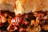 Smoked Shredded BBQ Chicken Sliders Recipe for Parties