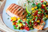 Grilled Lime Salmon with Avocado Mango Salsa — Quick & Flavorful