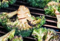 Garlic-Grilled Broccoli with Melted Cheddar Cheese