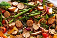 Sheet Pan Sausage with Roasted Vegetables Recipe