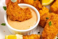 Crispy Vegan Shrimp with Spicy Sriracha Mayo Dip