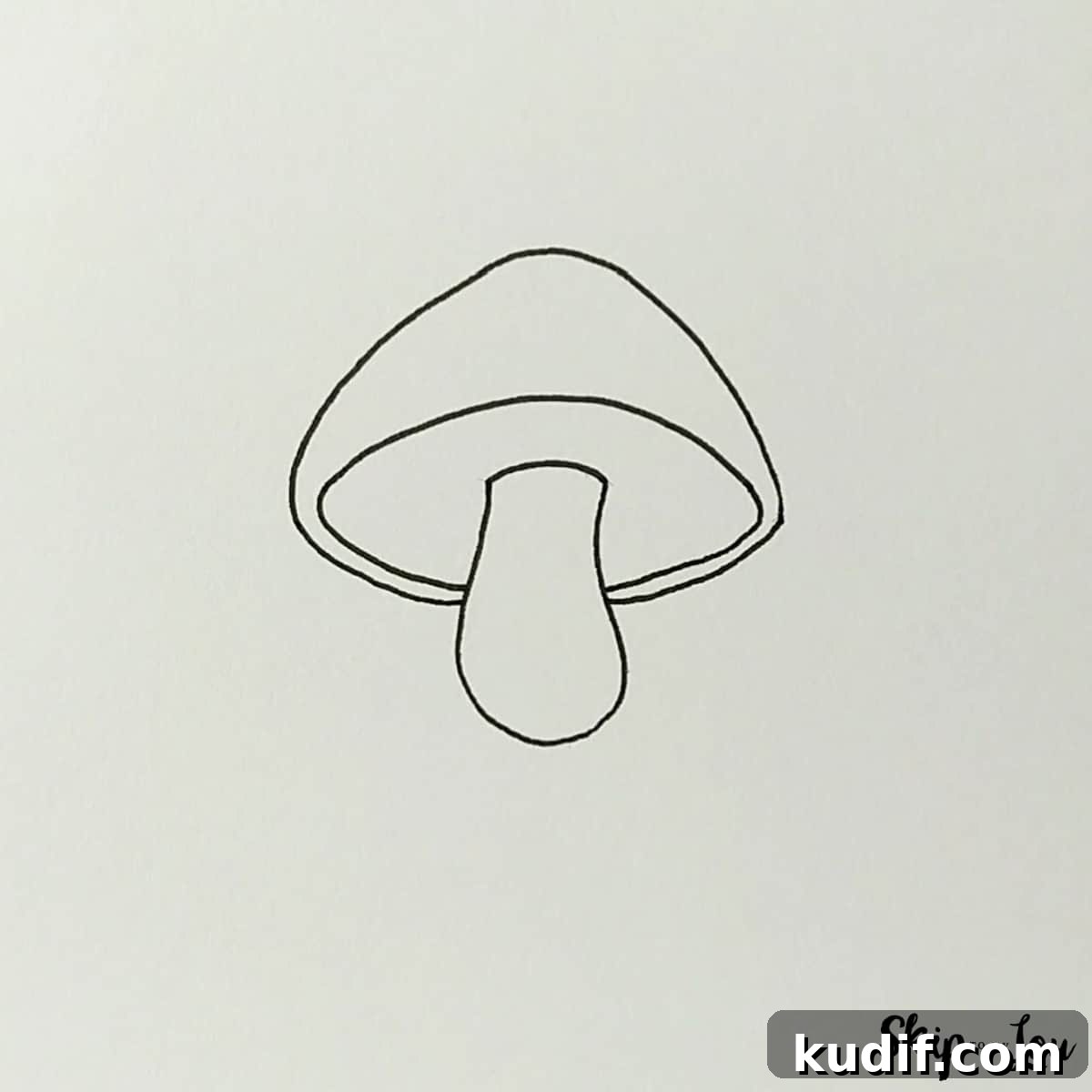 draw top of cap for the mushroom drawing easy