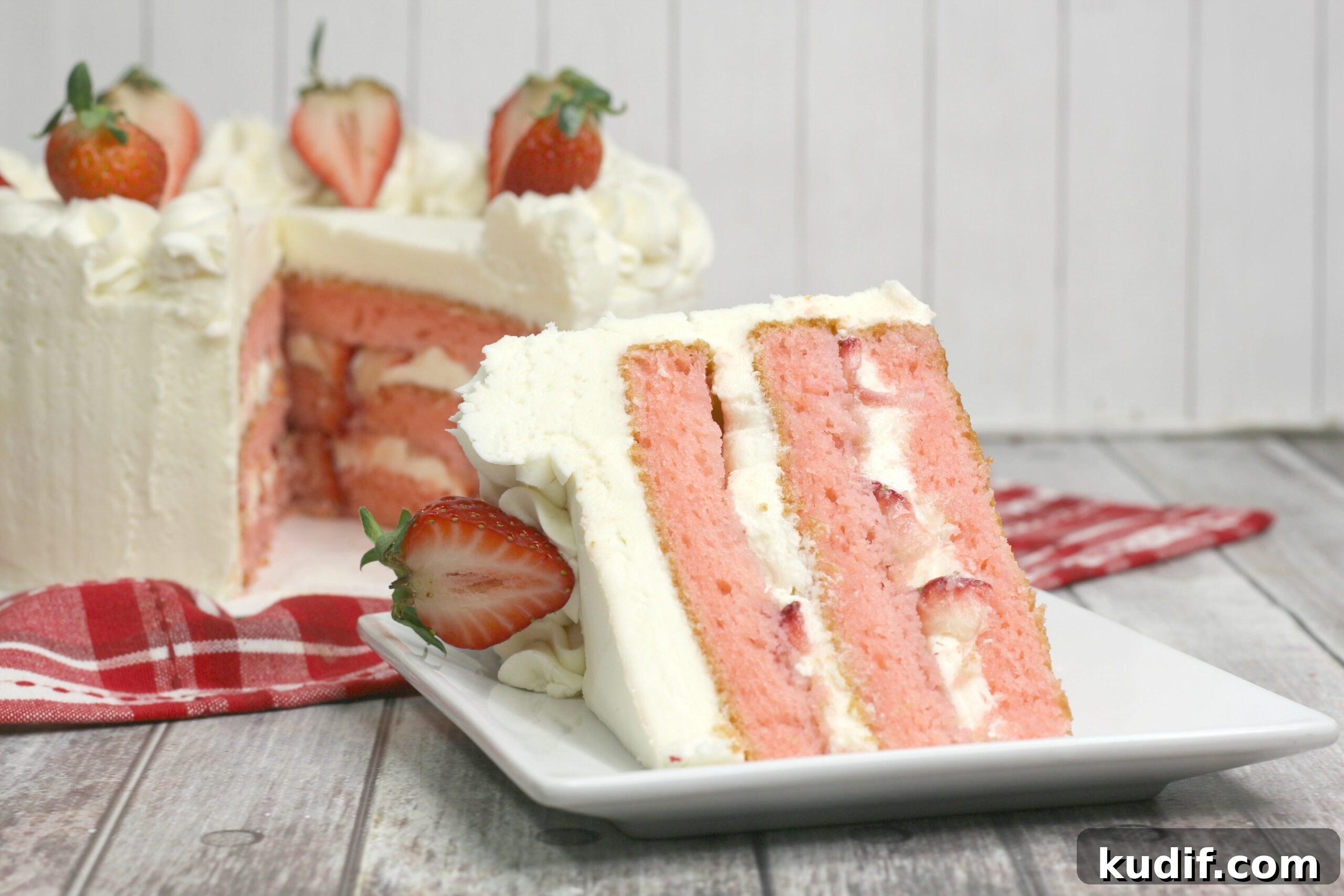 Strawberry Moscato Cake with Cream Cheese Buttercream 7 img 10420 6