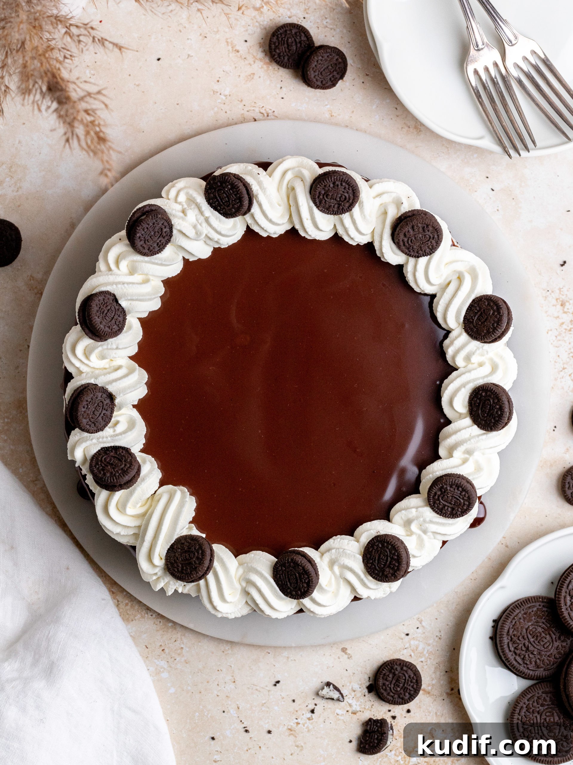No-Bake Oreo Cheesecake Recipe — Creamy No-Bake Dessert 8 Decorated cheesecake
