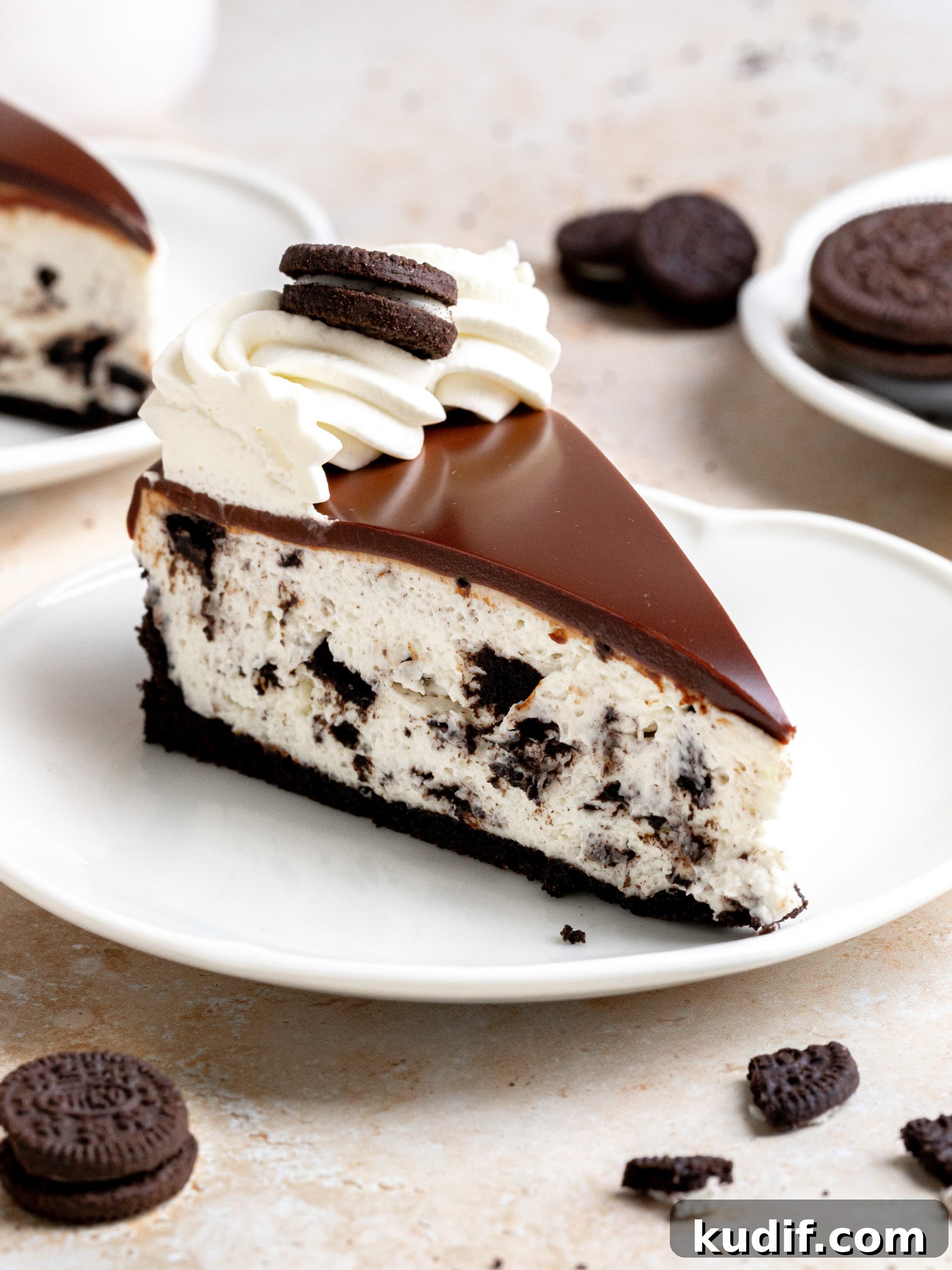 No-Bake Oreo Cheesecake Recipe — Creamy No-Bake Dessert 9 Cheesecake top view