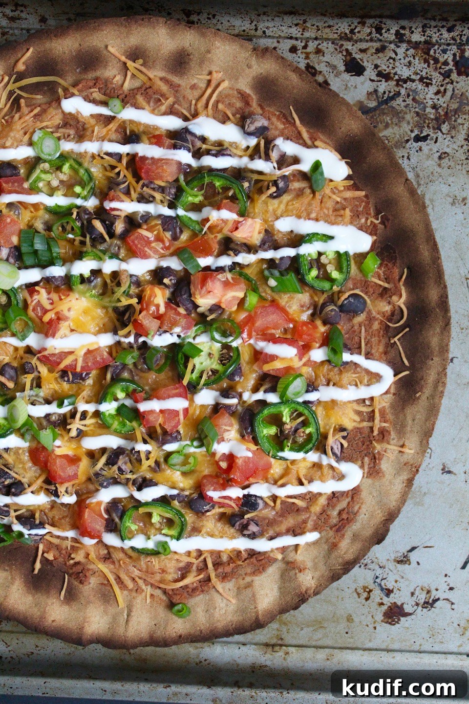 Cauliflower Crust Nacho-Style Pizza: Loaded Mexican Flavor 4 Nacho Pizza on Cauliflower Crust