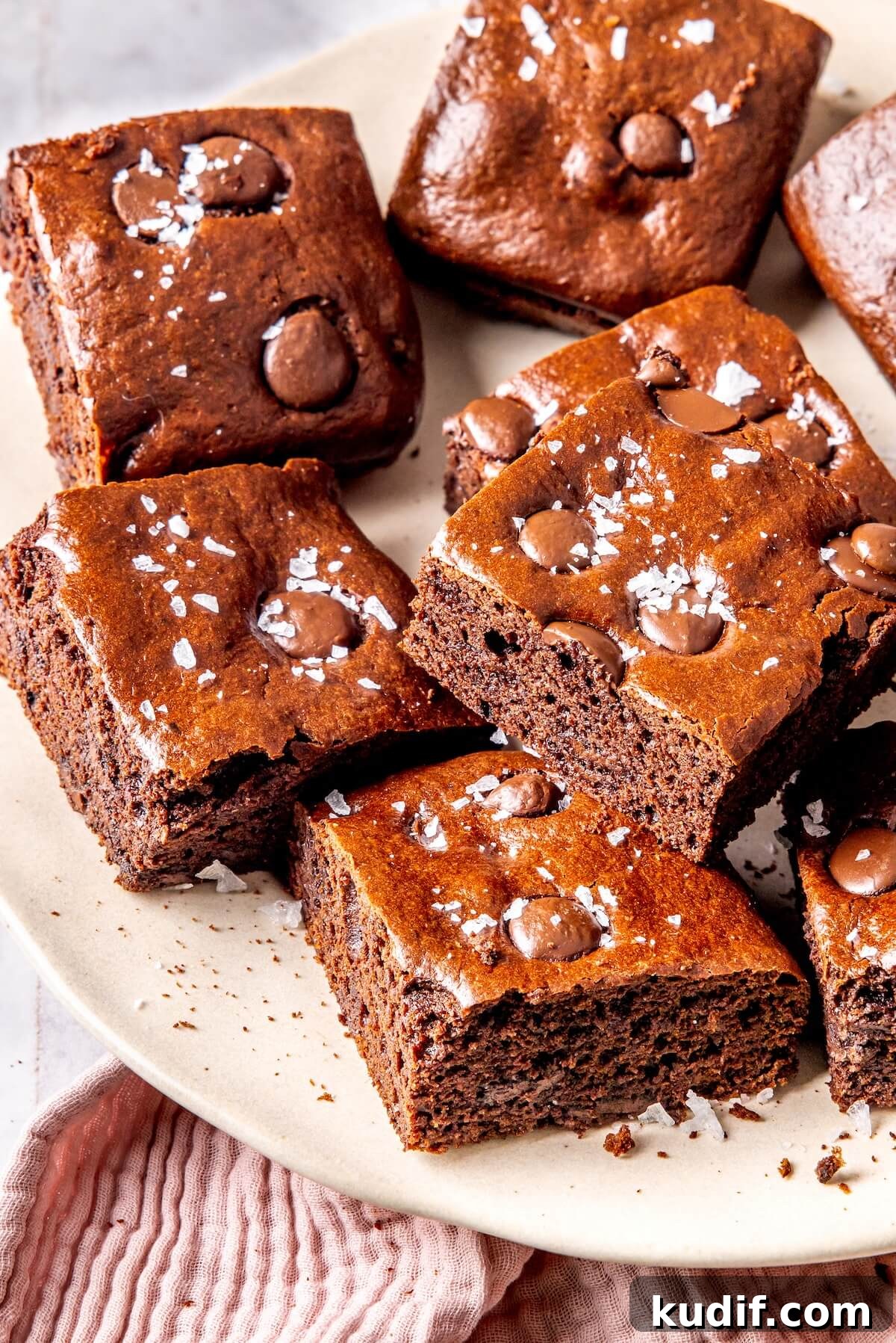 Fudgy Flourless Paleo Chocolate Chunk Brownies 3 Paleo Brownies - Olivia Adriance