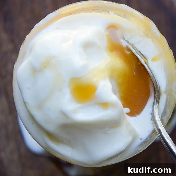 Spiced Cider Rum Sauce over dessert