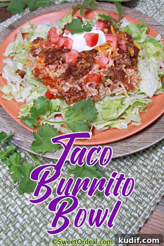 Taco Burrito Bowl Recipe: Flavorful One-Bowl Mexican Dinner 2 Taco Burrito Bowl is a hearty, delicious meal made with ground meat, rice, and beans with taco seasonings.