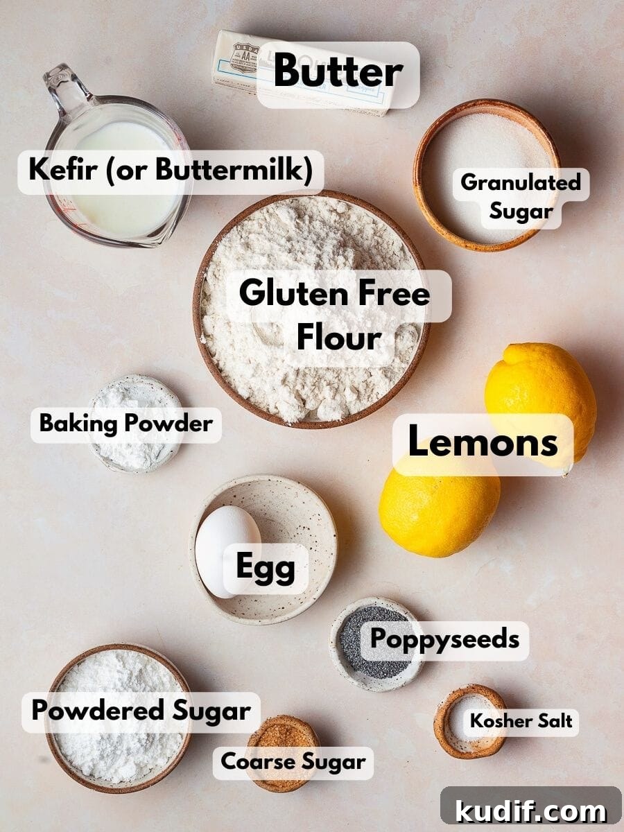 Fluffy Gluten-Free Lemon Scones Recipe for Perfect Tea-Time 3 ingredients needed to make gluten free lemon scone