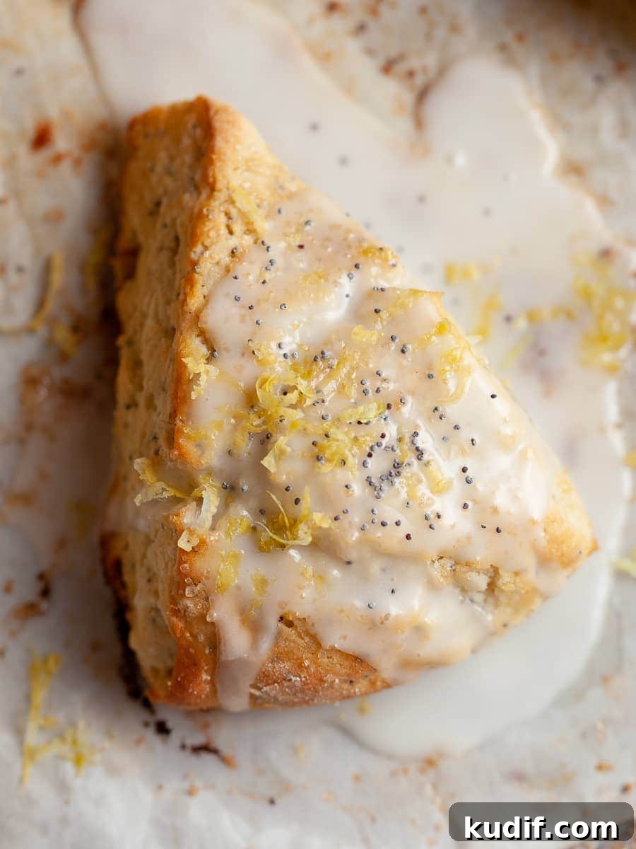 Fluffy Gluten-Free Lemon Scones Recipe for Perfect Tea-Time 7 gluten free lemon scones with fresh lemon zest and poppyseeds