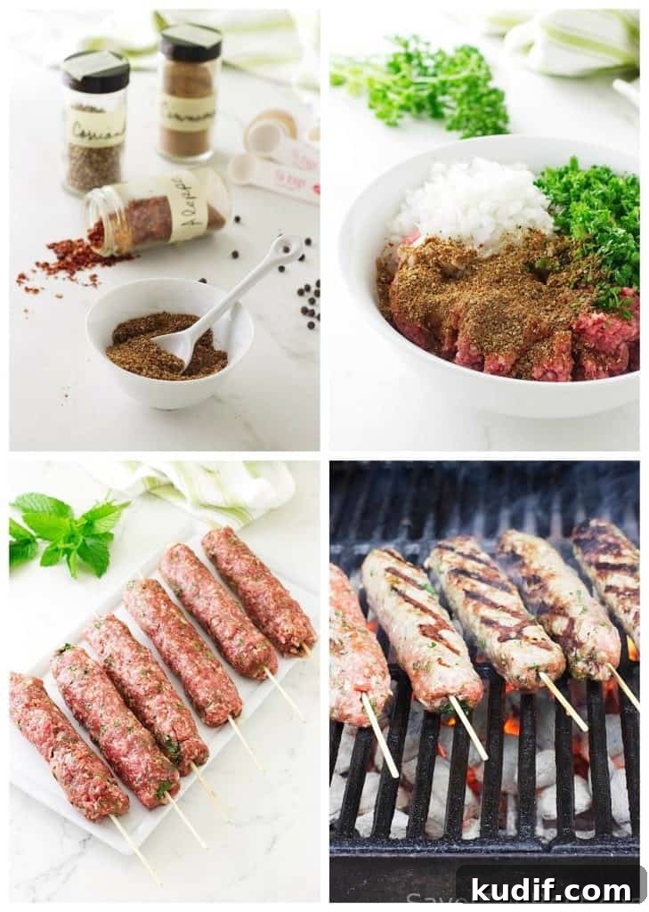 Grilled Lamb Kofta Kabab Sandwiches