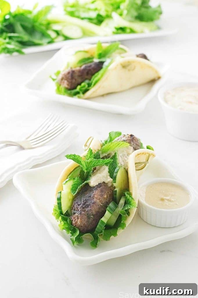Grilled Lamb Kofta Kabab Sandwiches