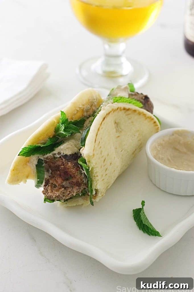 Grilled Lamb Kofta Kabab Sandwiches