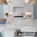 white kitchen blue island in a blue and white kitchen