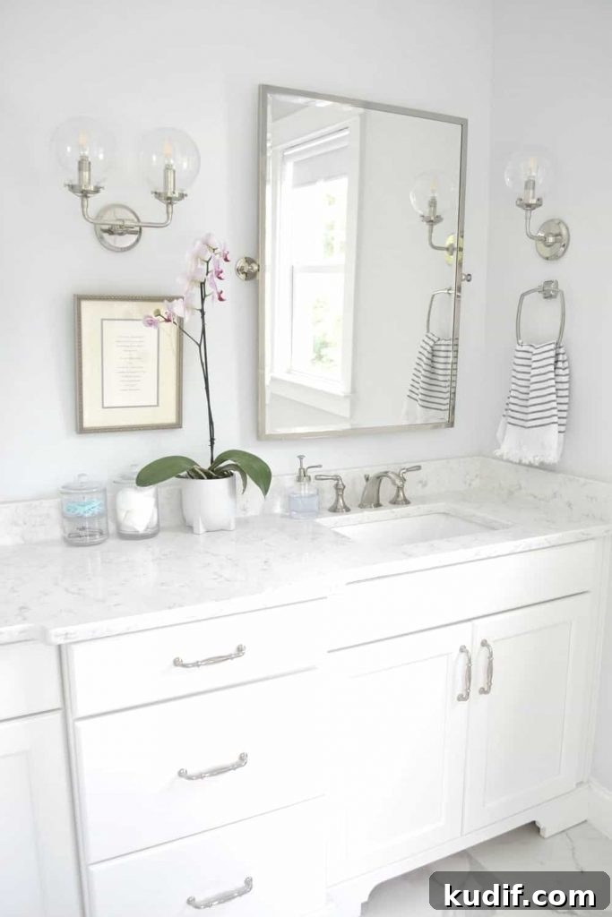 Sherwin Williams ice cube in a bathroom