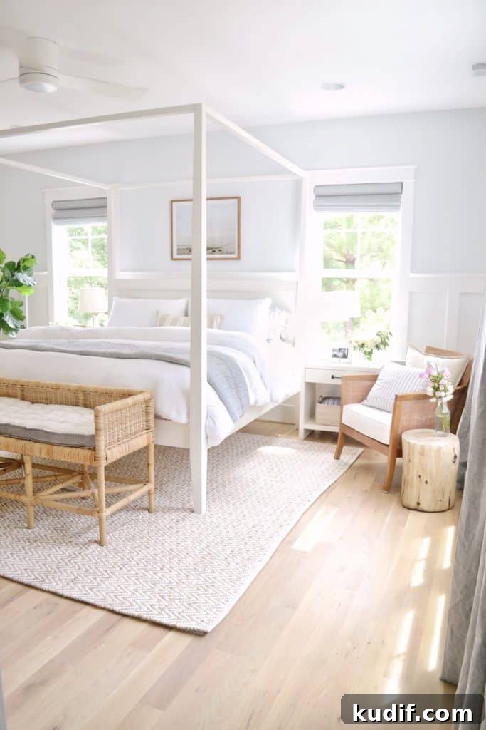Sherwin Williams ice cube in a bedroom