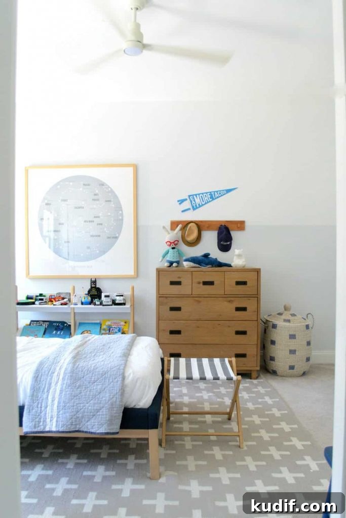 Sherwin Williams ice cube in a bedroom