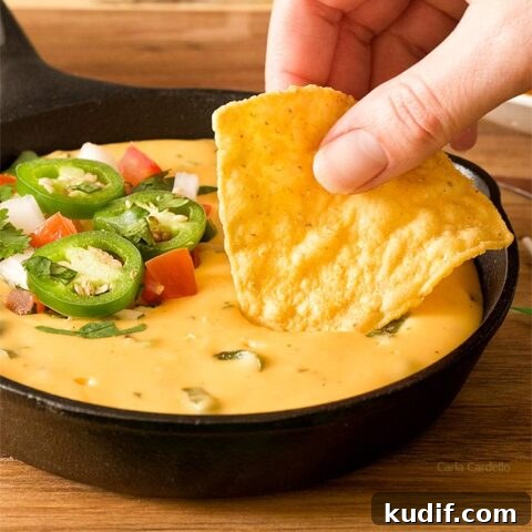 Dipping into Homemade Queso