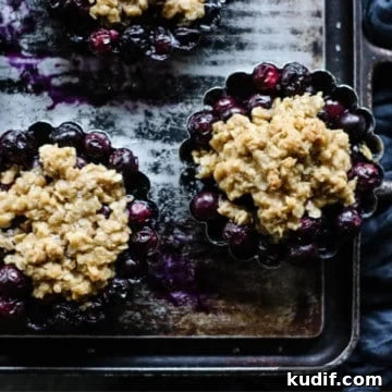 Individual Blueberry Crisps Recipe for One — Quick Berry Dessert 5 gluten free berry crisps