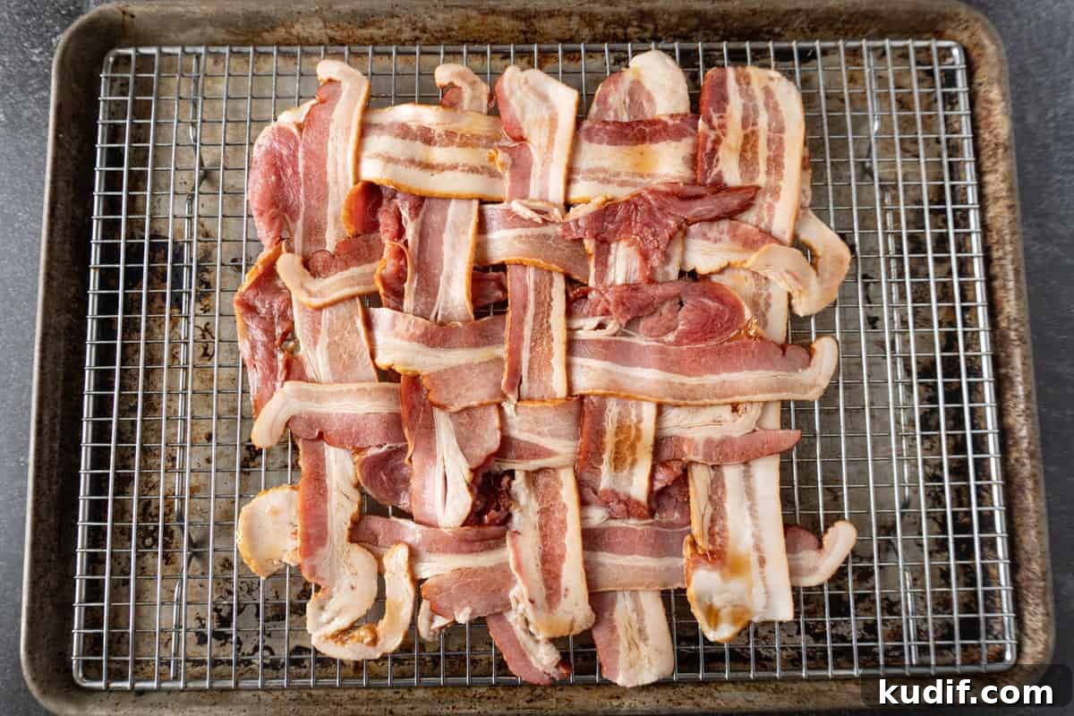 bacon weave on wire rack