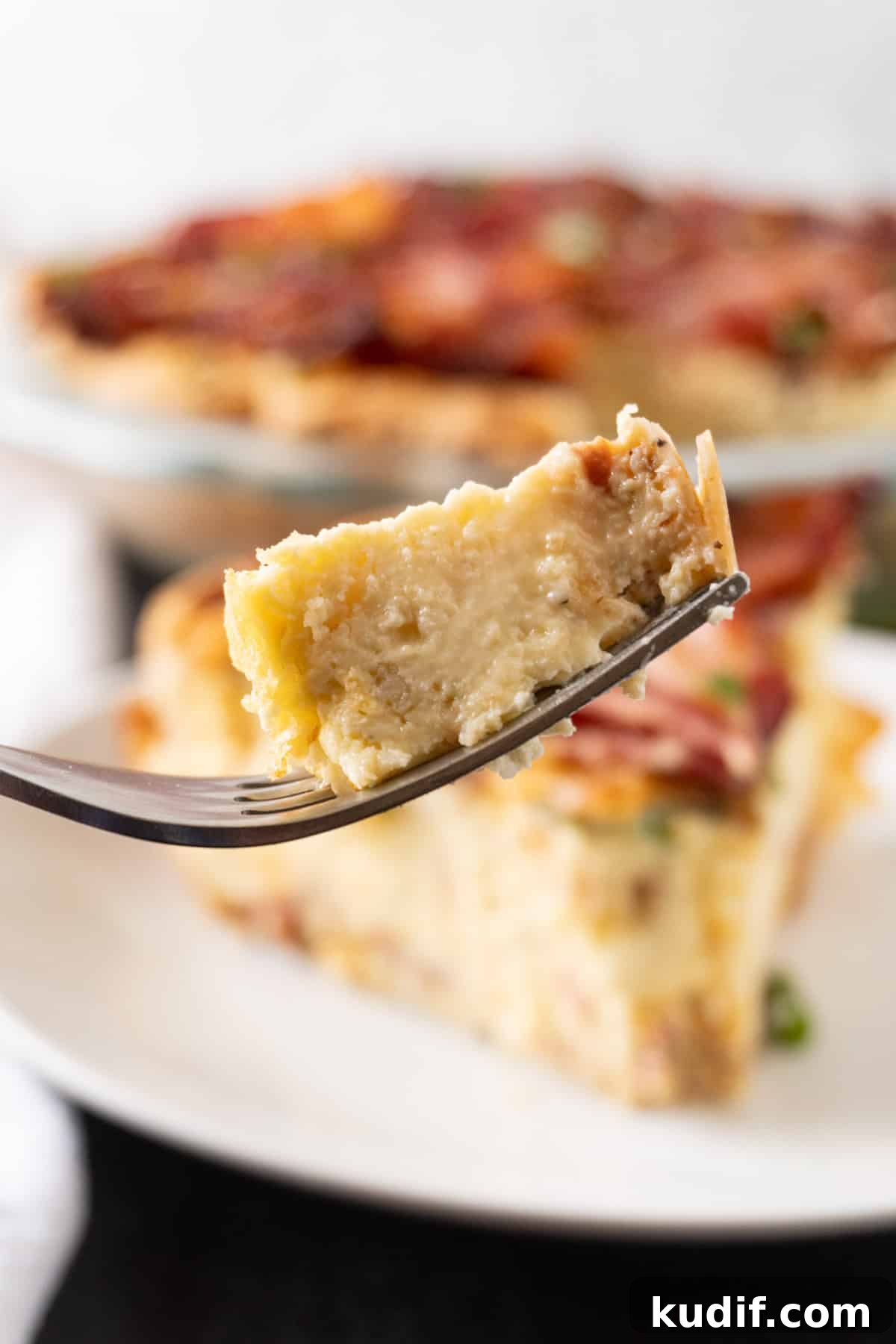 bite of pie on fork