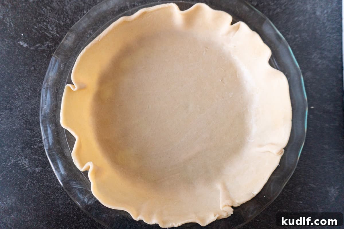pie crust in pie dish