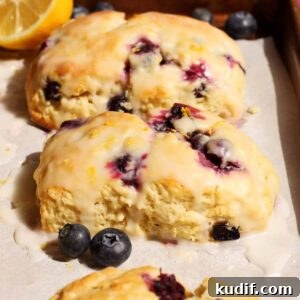 Lemon Blueberry Scones with Sweet Glaze Recipe 11 lemon blueberry scones