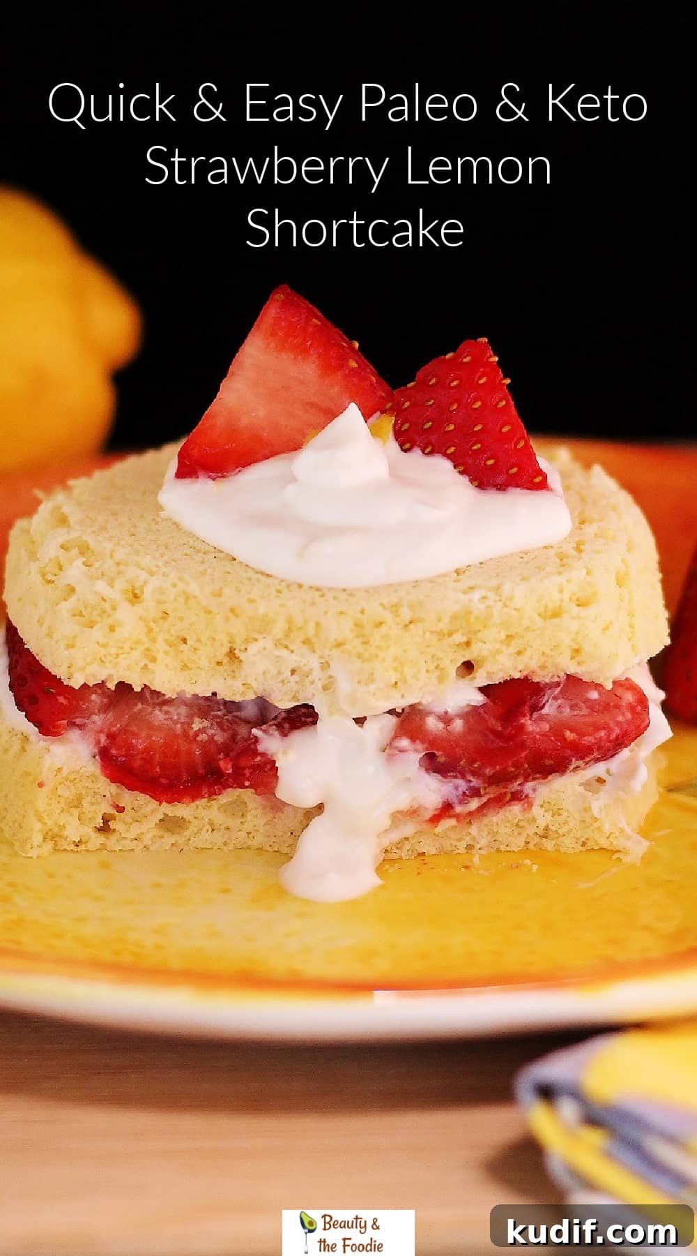 Paleo Strawberry Lemon Shortcake Recipe: Light, Grain-Free Dessert 13 A quick & simple strawberry lemon shortcake with cream & berries.