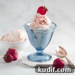 Easy Keto No Churn Strawberry Ice Cream