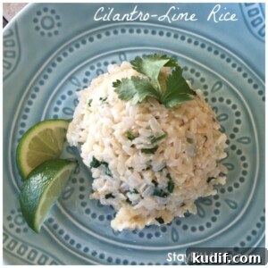 Healthy Cilantro-Lime Rice made with brown rice. Super easy and only 3 ingredients!