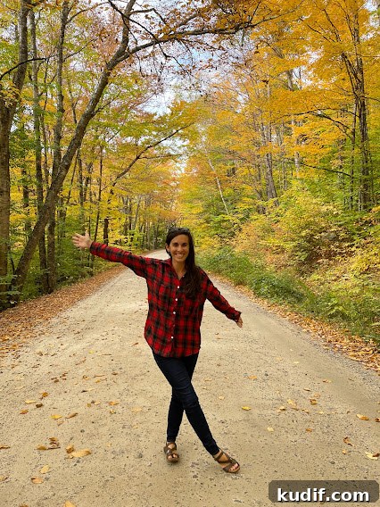 Jen leaf-peeping spot in New England