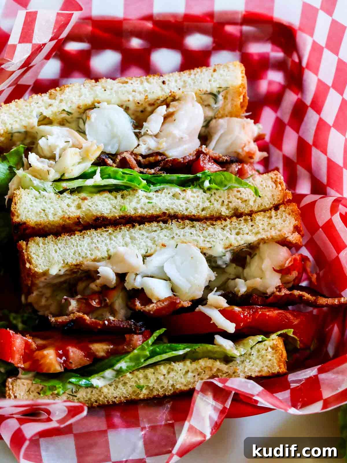 Lobster BLT Sandwich with Crispy Bacon and Lemon Aioli 3 img 1788 2