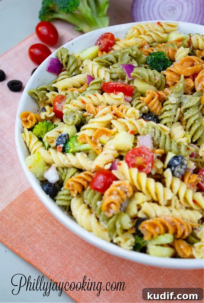 Zesty Italian Pasta Salad Recipe with Video Tutorial 2 Italian Pasta Salad recipe