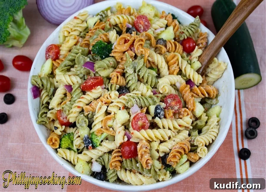 Zesty Italian Pasta Salad Recipe with Video Tutorial 3 Zesty Italian Pasta Salad