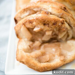 Pull‑Apart Apple Cinnamon Bread Made with Biscuits 4 pull apart bread on a plate
