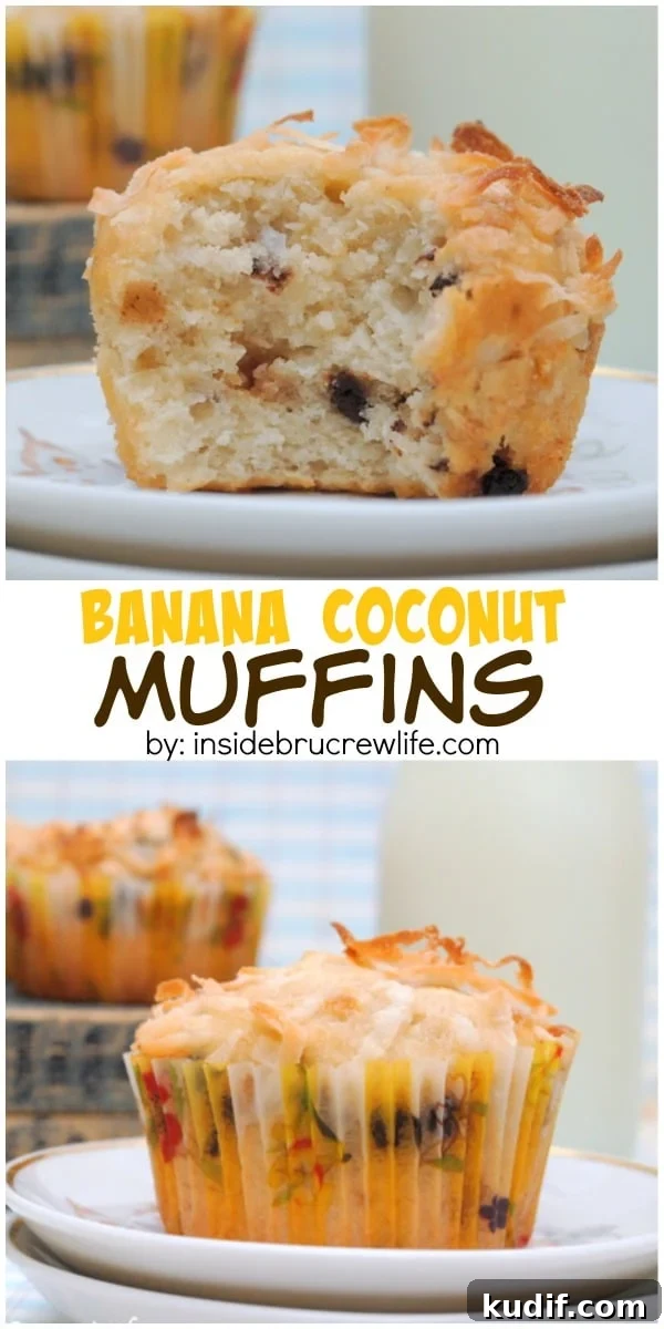 These soft banana muffins with toffee and coconut are a delicious breakfast choice. These soft banana muffins with toffee and coconut are a delicious breakfast choice.
