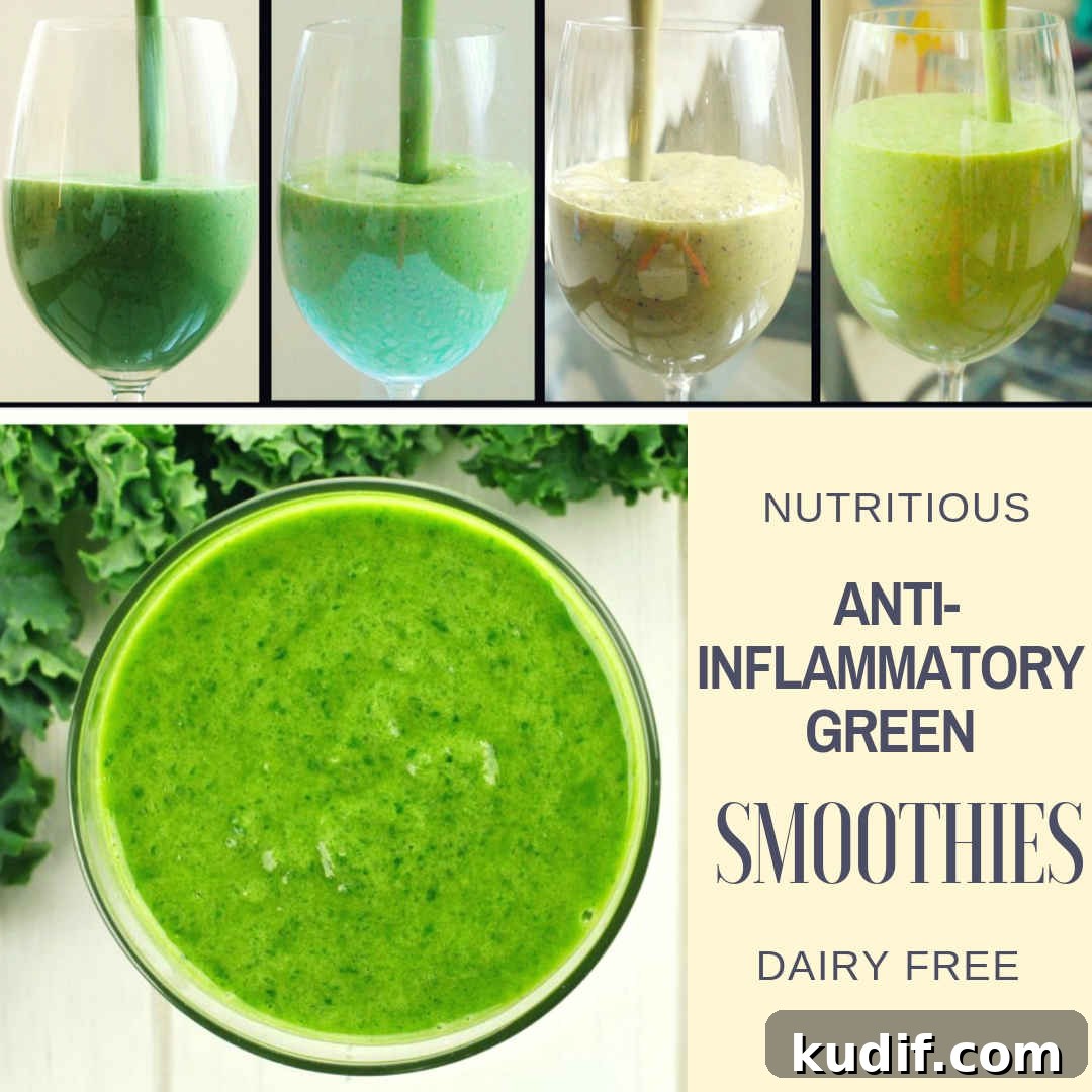 Liver & Gallbladder Detox Smoothie Recipe for Support 7 Anti-inflammatory green smoothies, dairy free great for breakfast